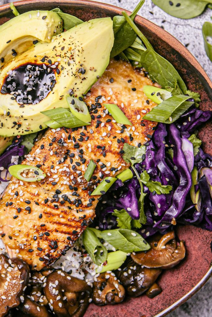 Miso Salmon Rainbow Bowl