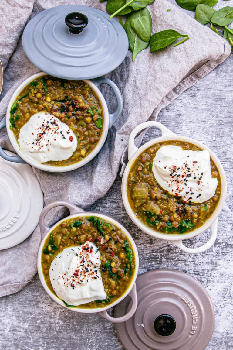 Lemon Lentil Spinach Soup