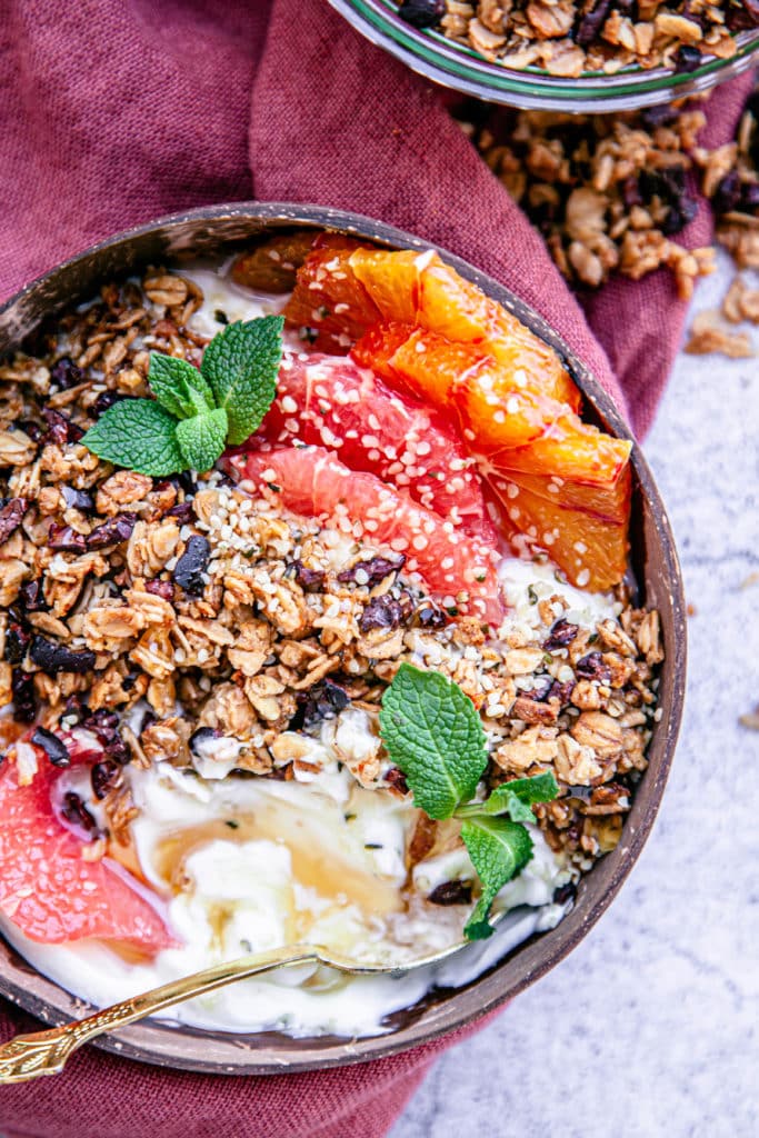 Orange Infused Cacao Nibs Granola