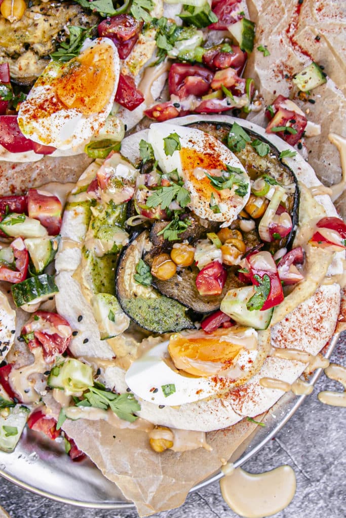 Tahini Sabich Sandwich