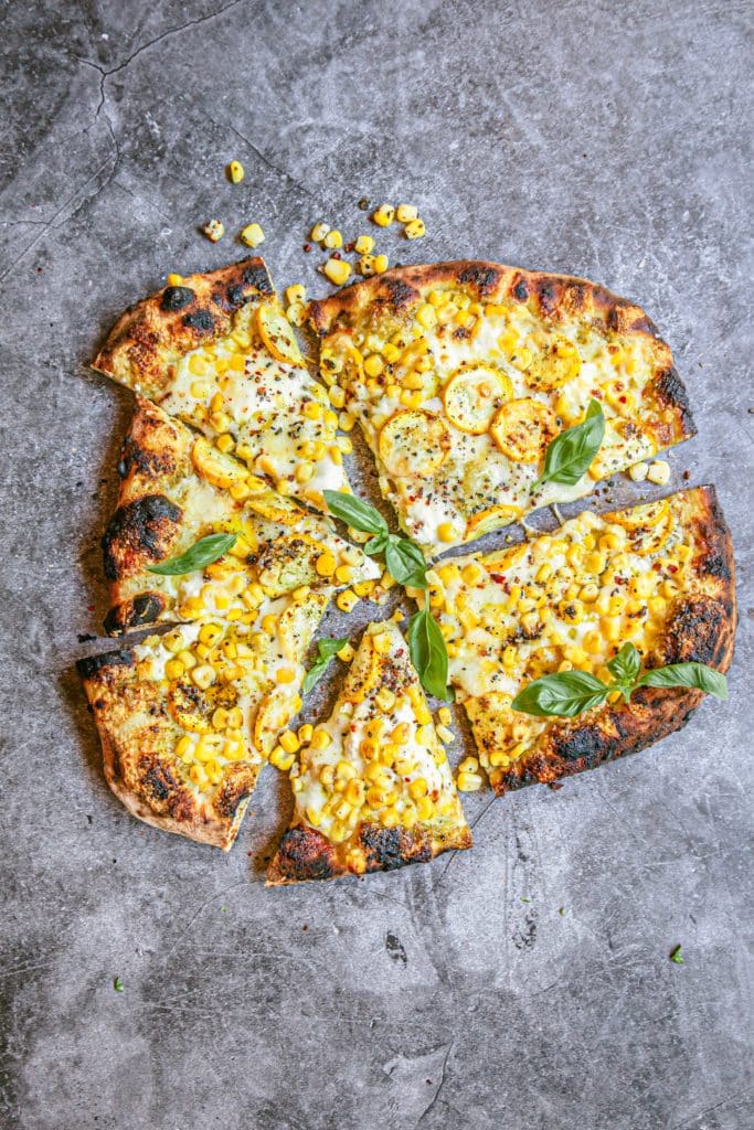 Summer Squash Corn Pizza